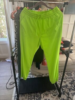 TNA Neon Lime Elastic Waist Joggers